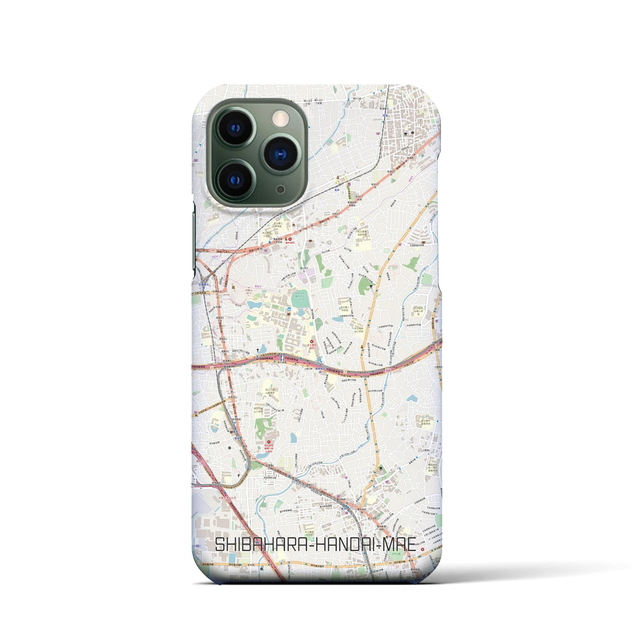 【柴原阪大前(大阪府)】地図柄iPhoneケース(バックカバータイプ)
