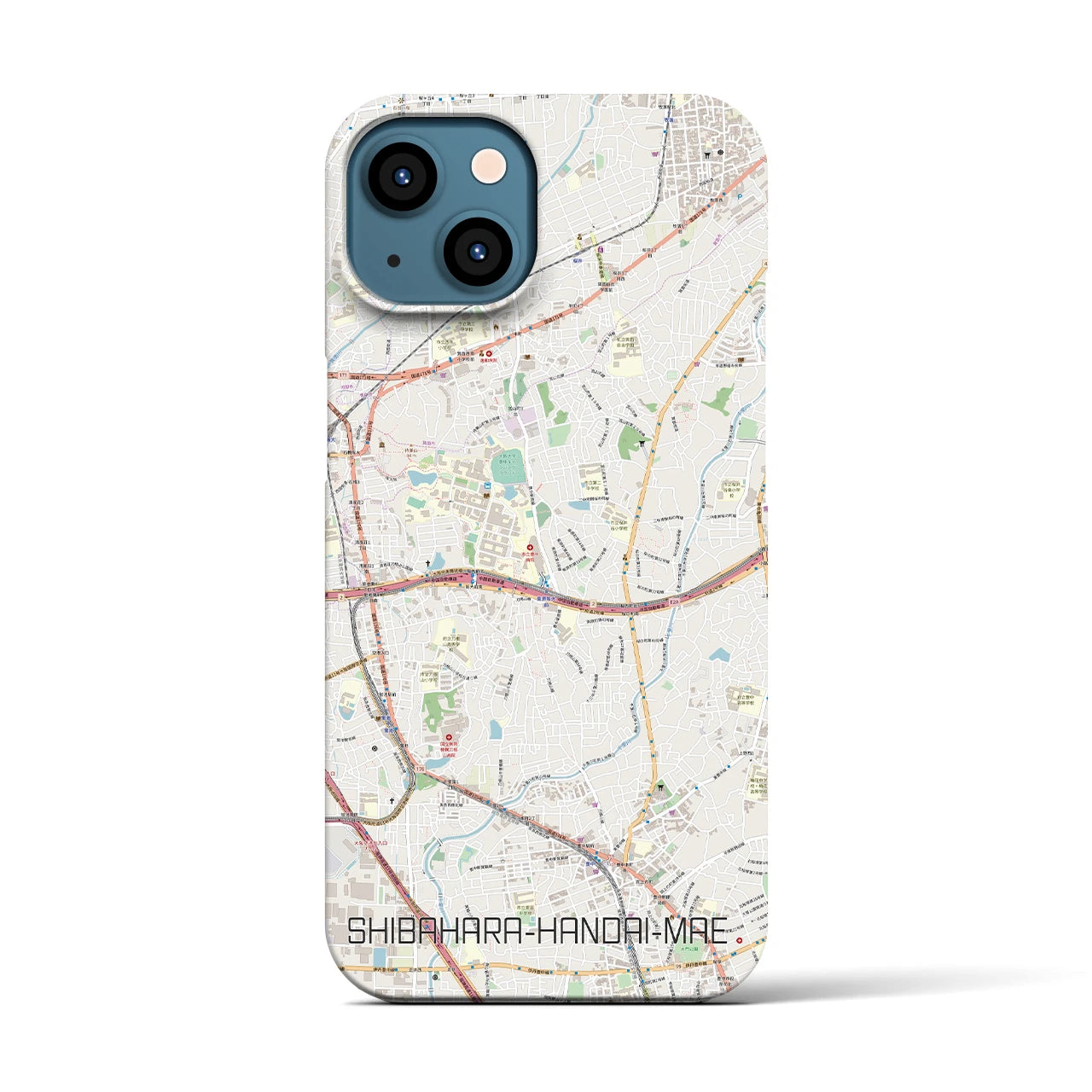 【柴原阪大前(大阪府)】地図柄iPhoneケース(バックカバータイプ)