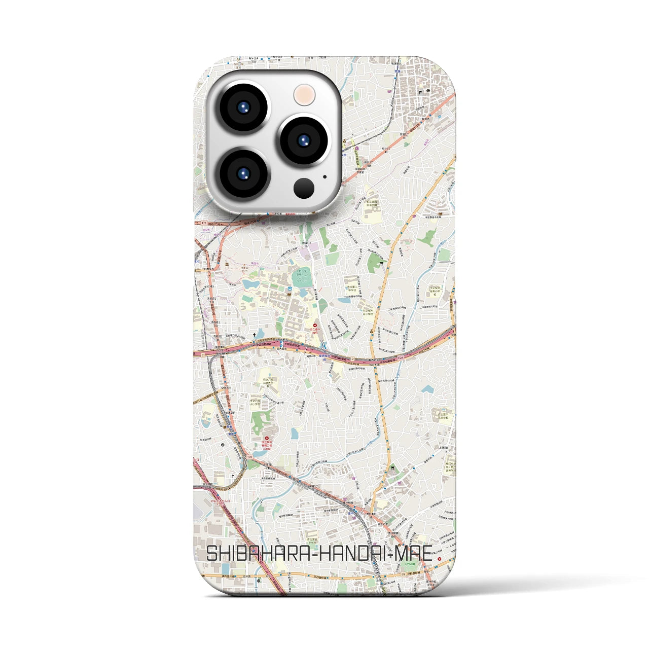 【柴原阪大前(大阪府)】地図柄iPhoneケース(バックカバータイプ)
