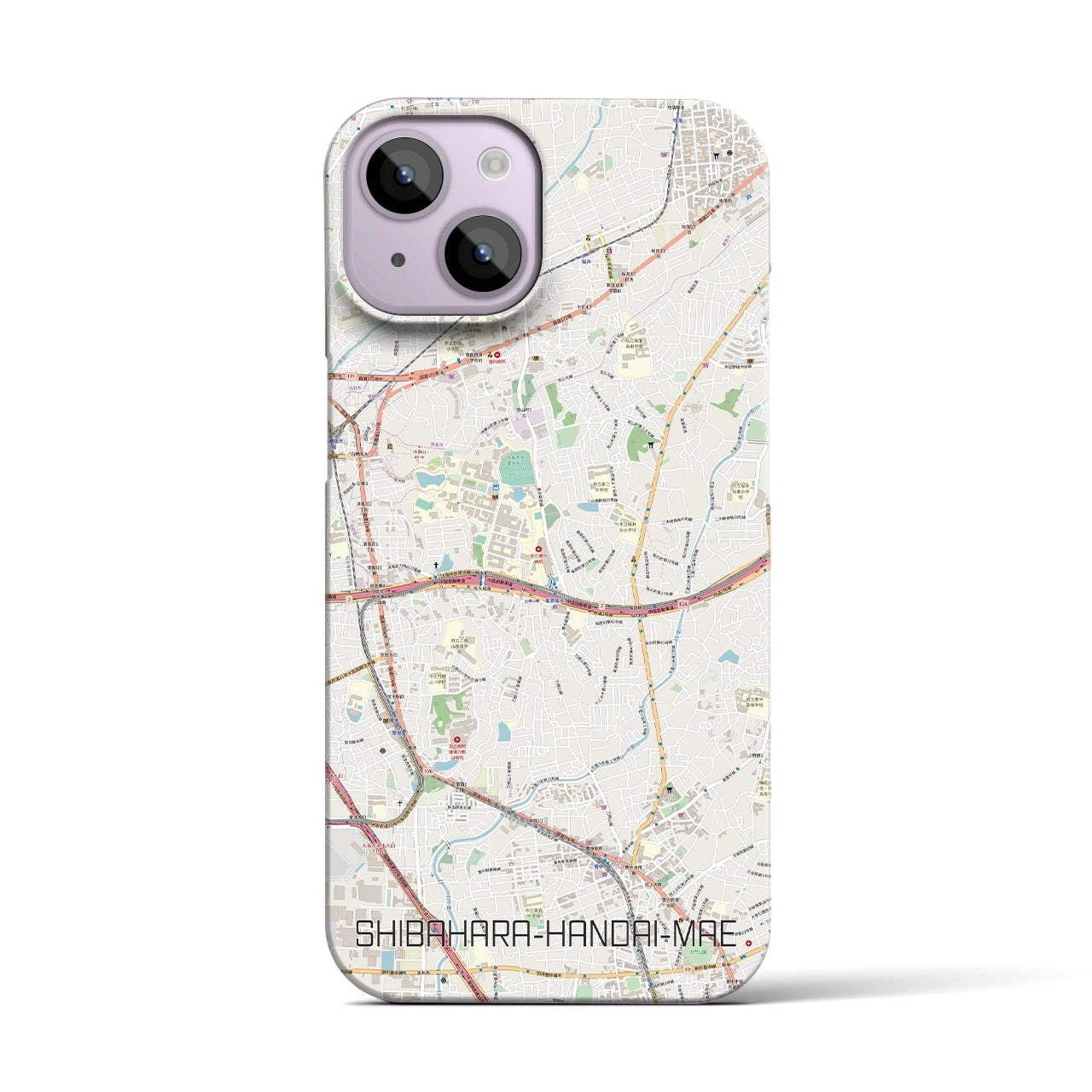 【柴原阪大前(大阪府)】地図柄iPhoneケース(バックカバータイプ)