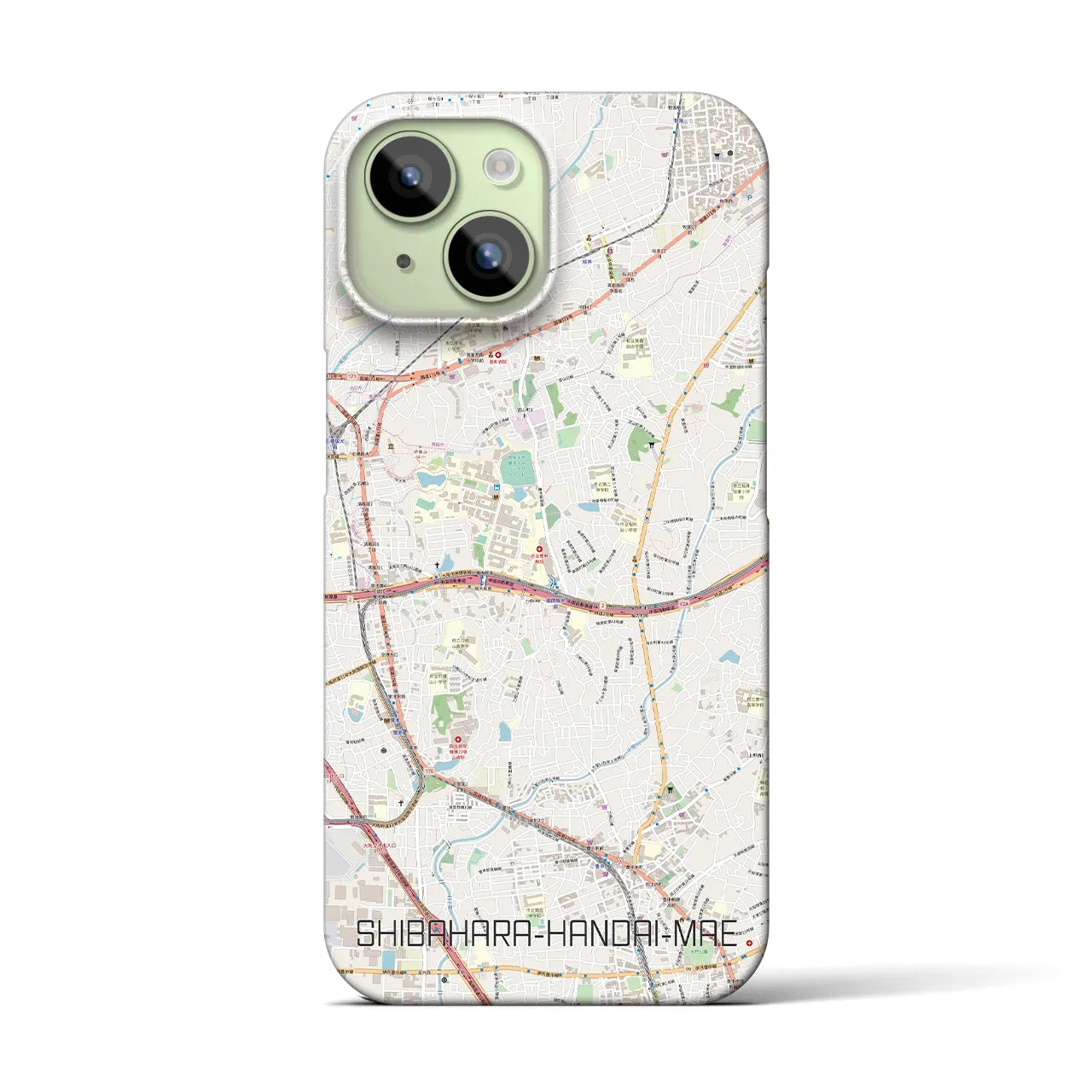 【柴原阪大前(大阪府)】地図柄iPhoneケース(バックカバータイプ)
