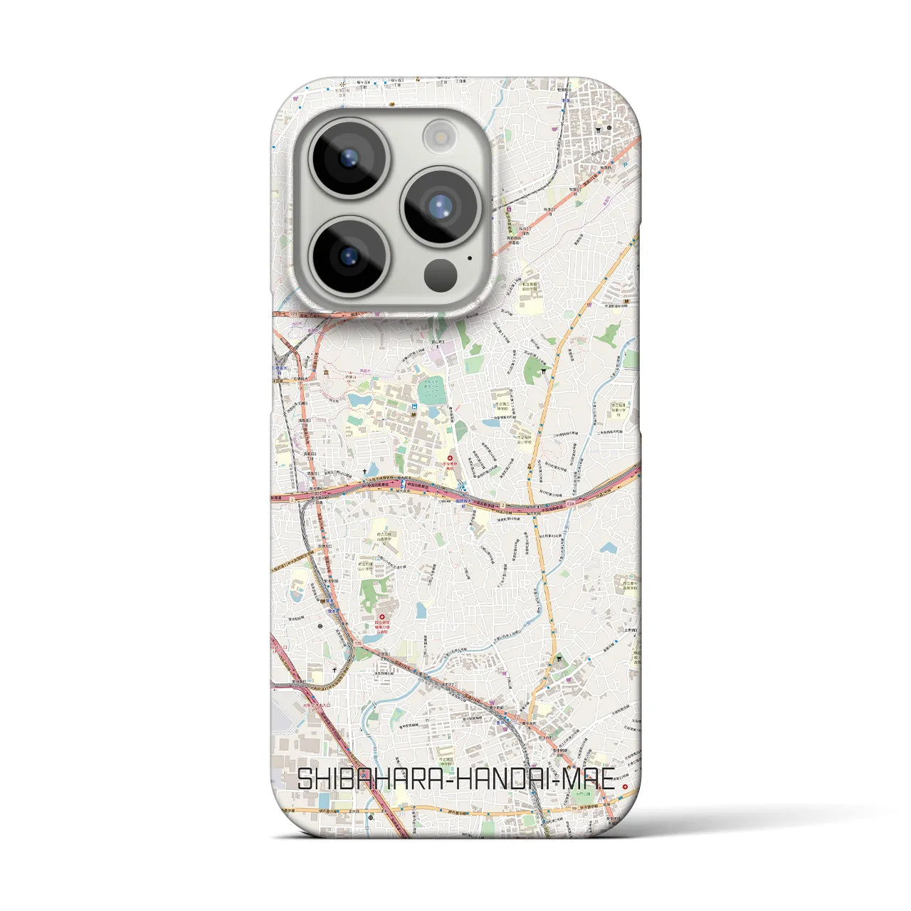 【柴原阪大前(大阪府)】地図柄iPhoneケース(バックカバータイプ)
