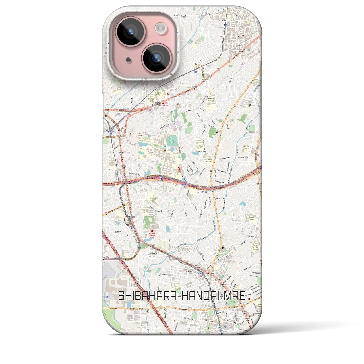 【柴原阪大前(大阪府)】地図柄iPhoneケース(バックカバータイプ)