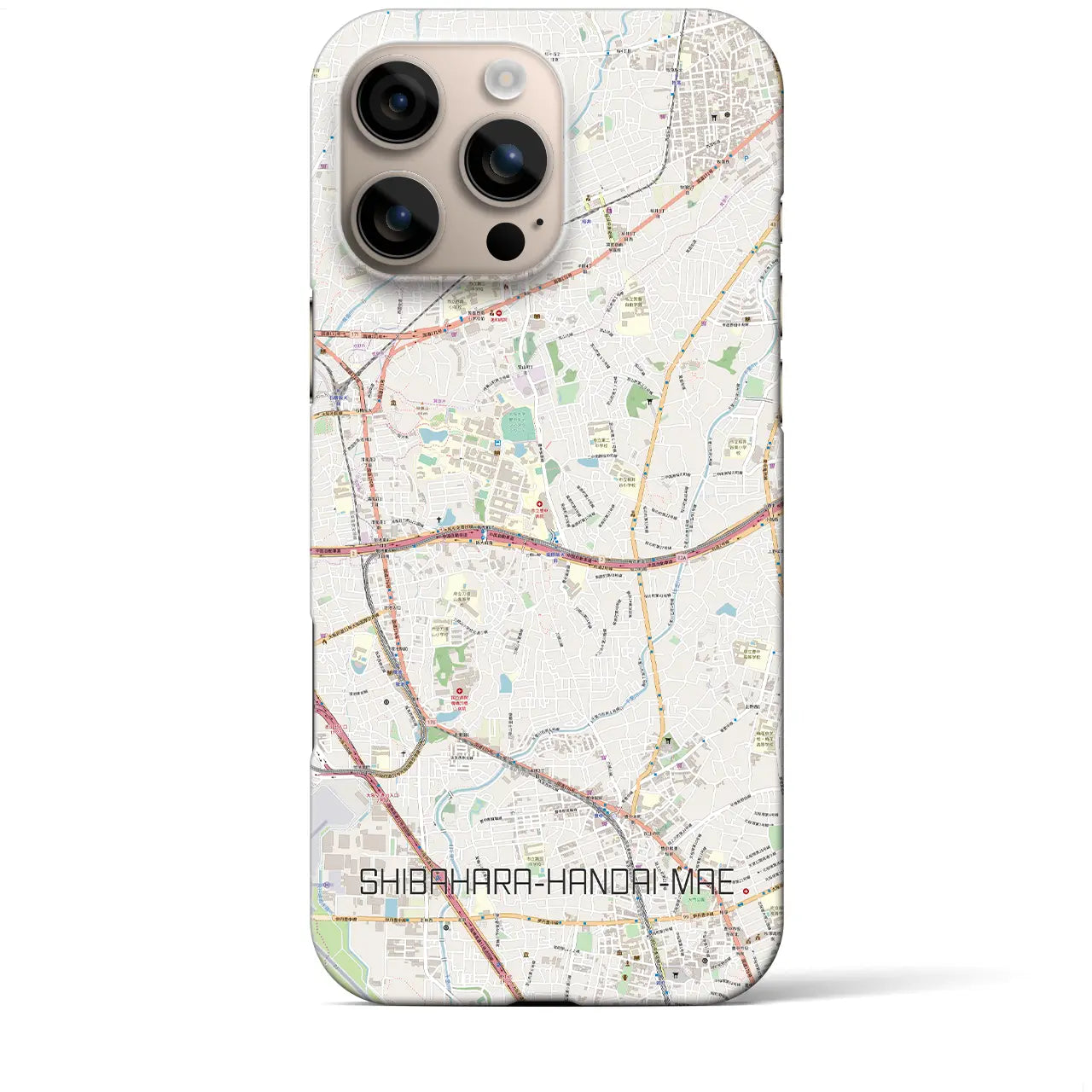 【柴原阪大前(大阪府)】地図柄iPhoneケース(バックカバータイプ)