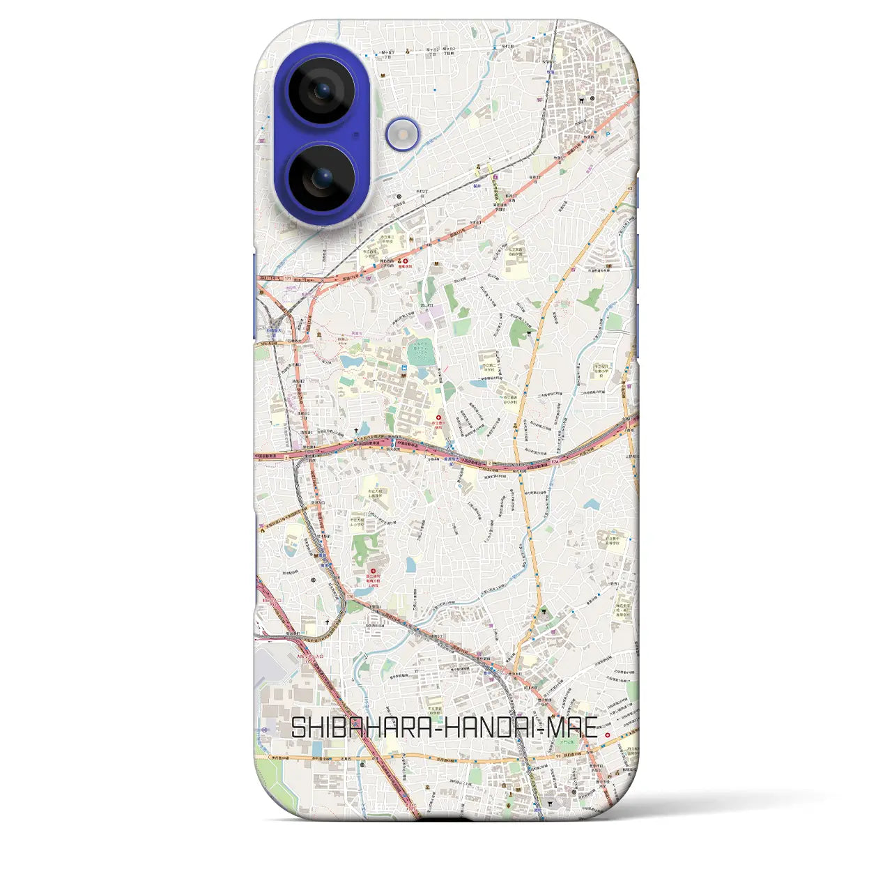 【柴原阪大前(大阪府)】地図柄iPhoneケース(バックカバータイプ)ナチュラル・iPhone 16 Pro Max 用