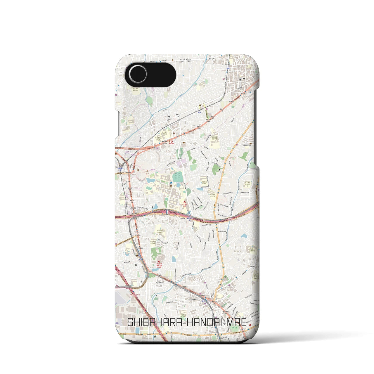 【柴原阪大前(大阪府)】地図柄iPhoneケース(バックカバータイプ)