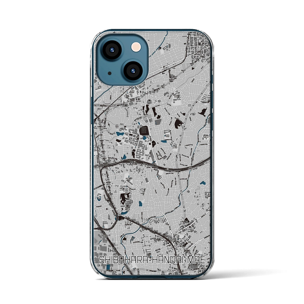 【柴原阪大前(大阪府)】地図柄iPhoneケース(クリアタイプ)