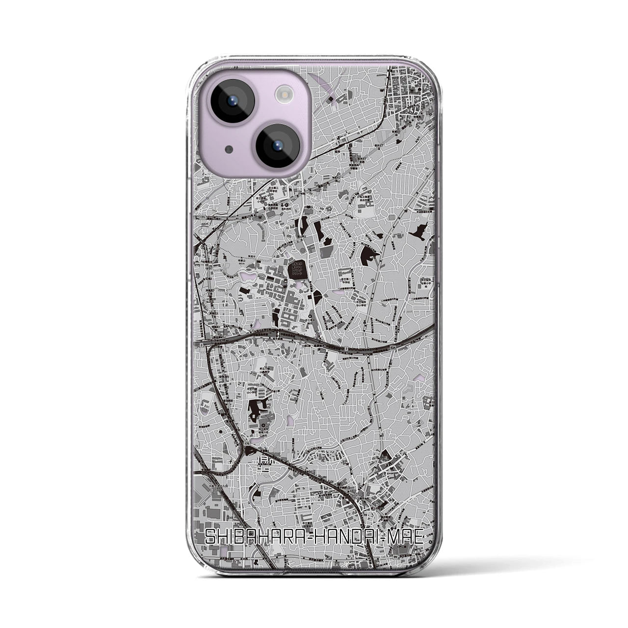 【柴原阪大前(大阪府)】地図柄iPhoneケース(クリアタイプ)