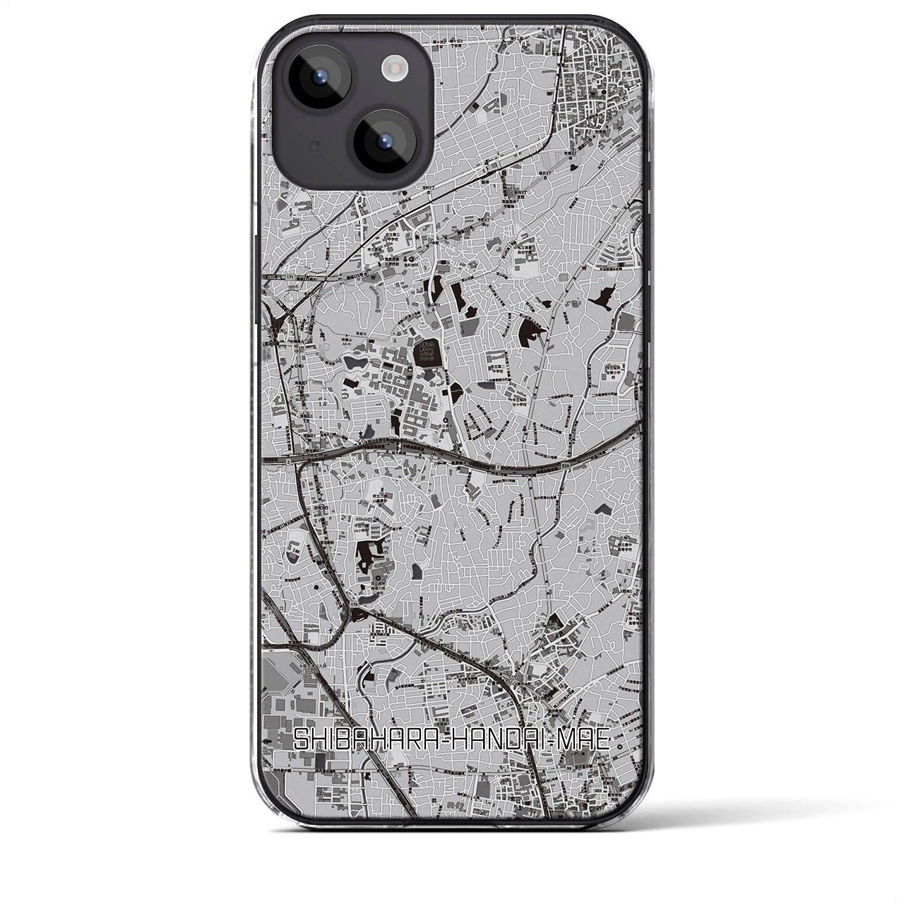 【柴原阪大前(大阪府)】地図柄iPhoneケース(クリアタイプ)