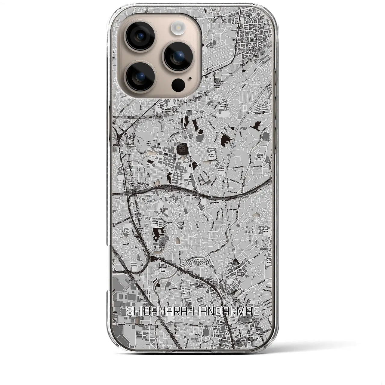 【柴原阪大前(大阪府)】地図柄iPhoneケース(クリアタイプ)