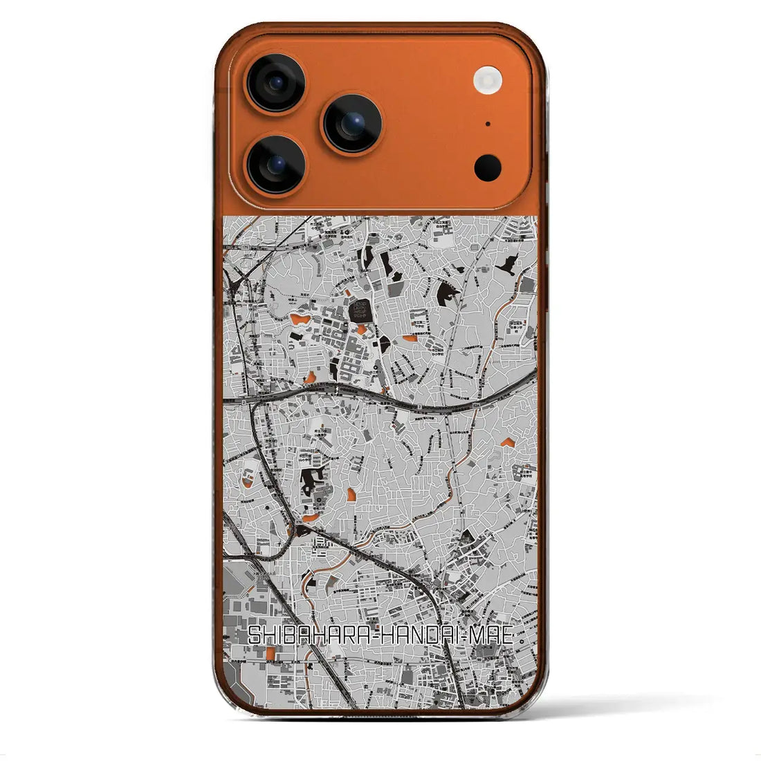 【柴原阪大前(大阪府)】地図柄iPhoneケース(クリアタイプ)