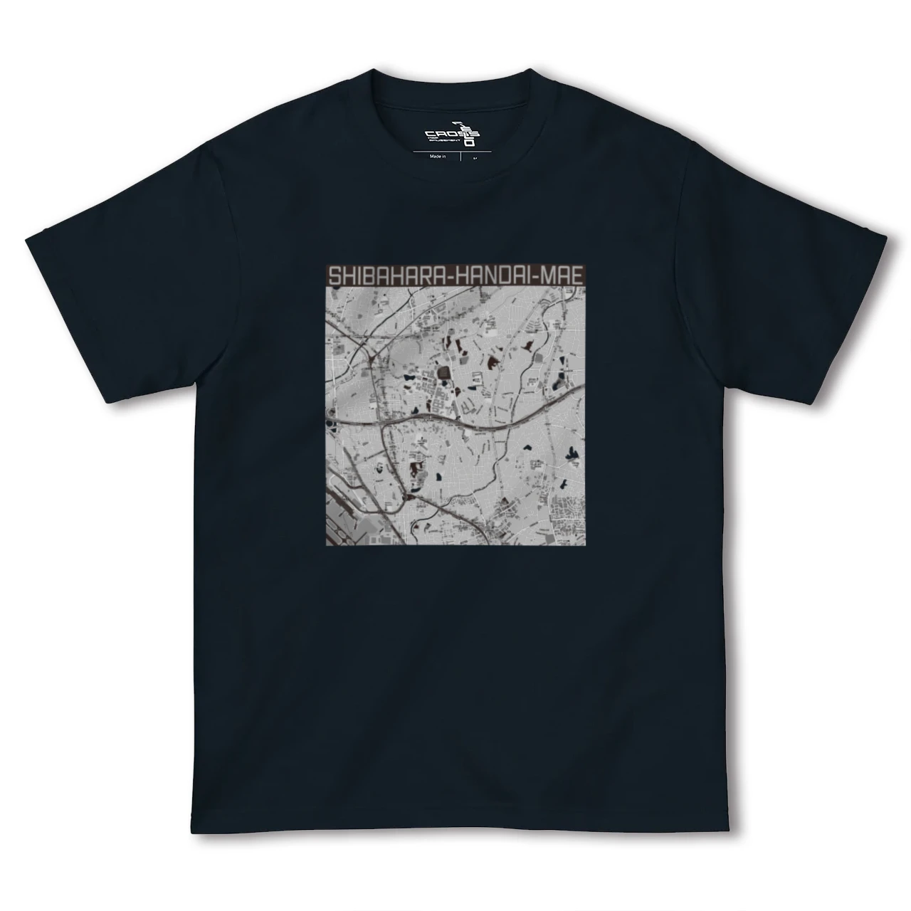 【柴原阪大前(大阪府)】地図柄ヘビーウェイトTシャツ