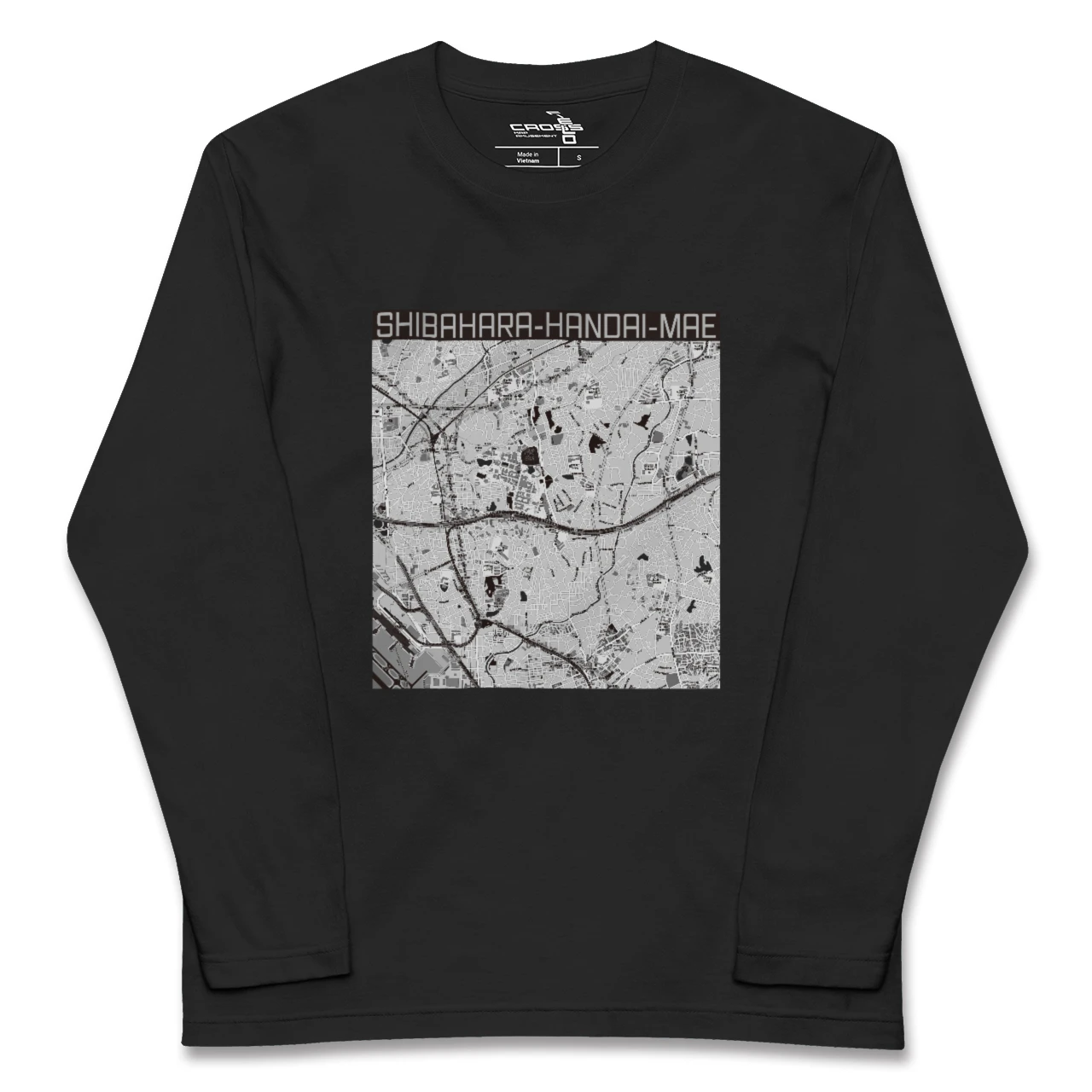 【柴原阪大前(大阪府)】地図柄ロングスリーブTシャツ