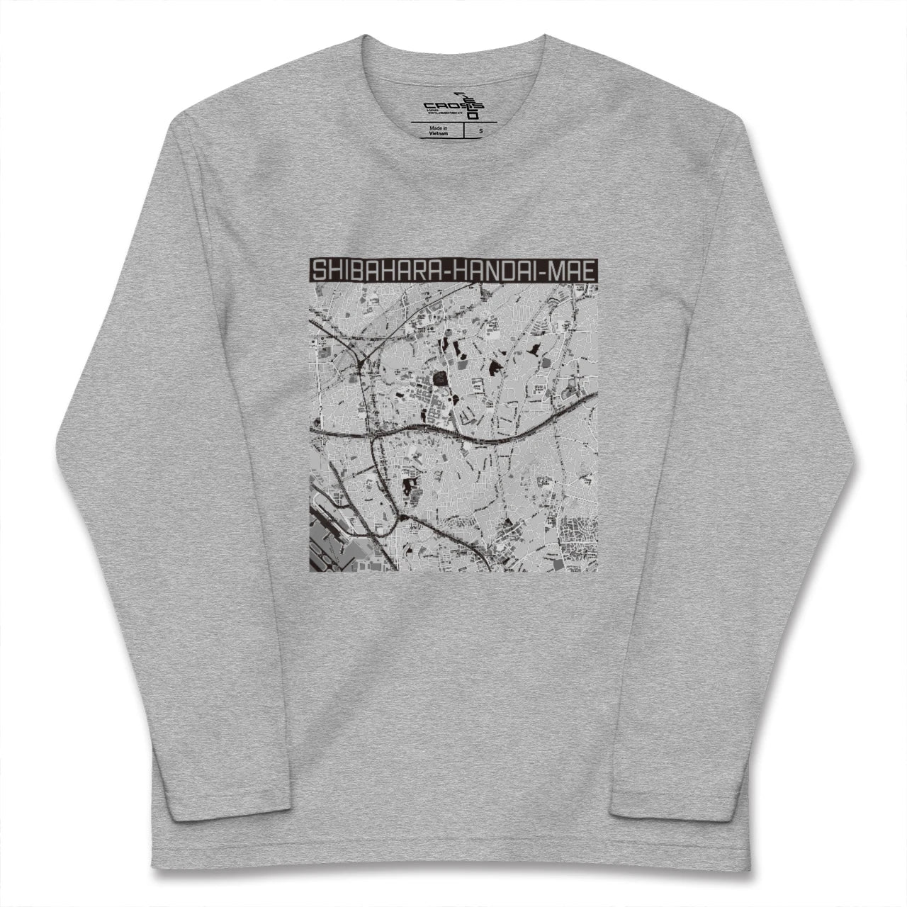 【柴原阪大前(大阪府)】地図柄ロングスリーブTシャツ