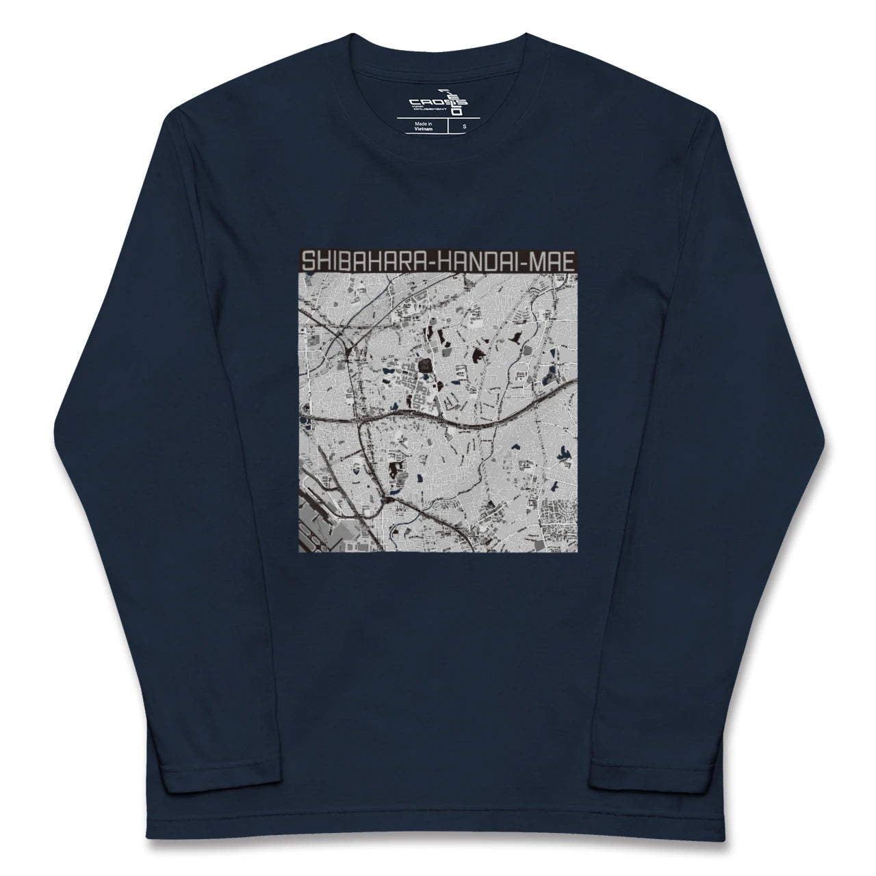 【柴原阪大前(大阪府)】地図柄ロングスリーブTシャツ