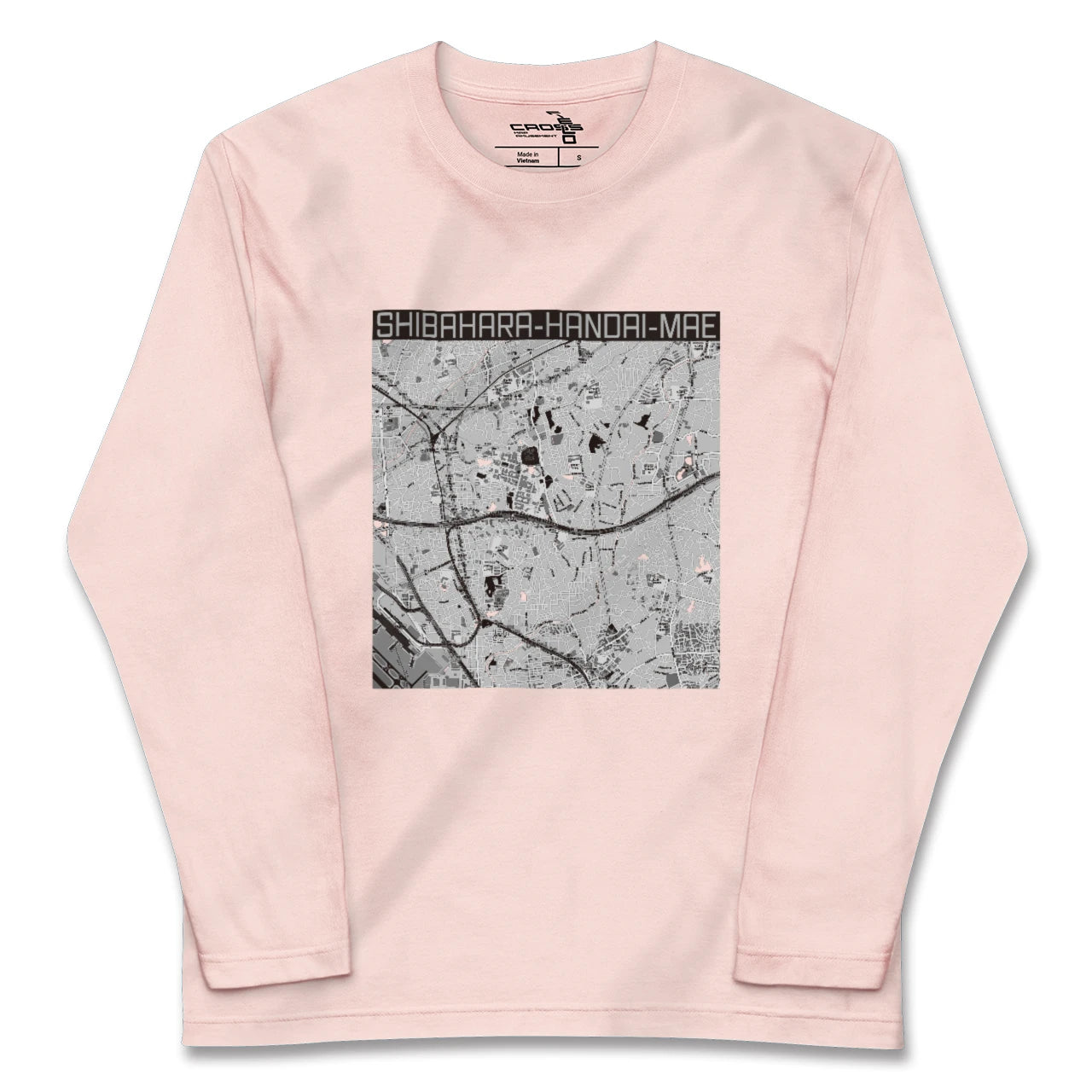 【柴原阪大前(大阪府)】地図柄ロングスリーブTシャツ