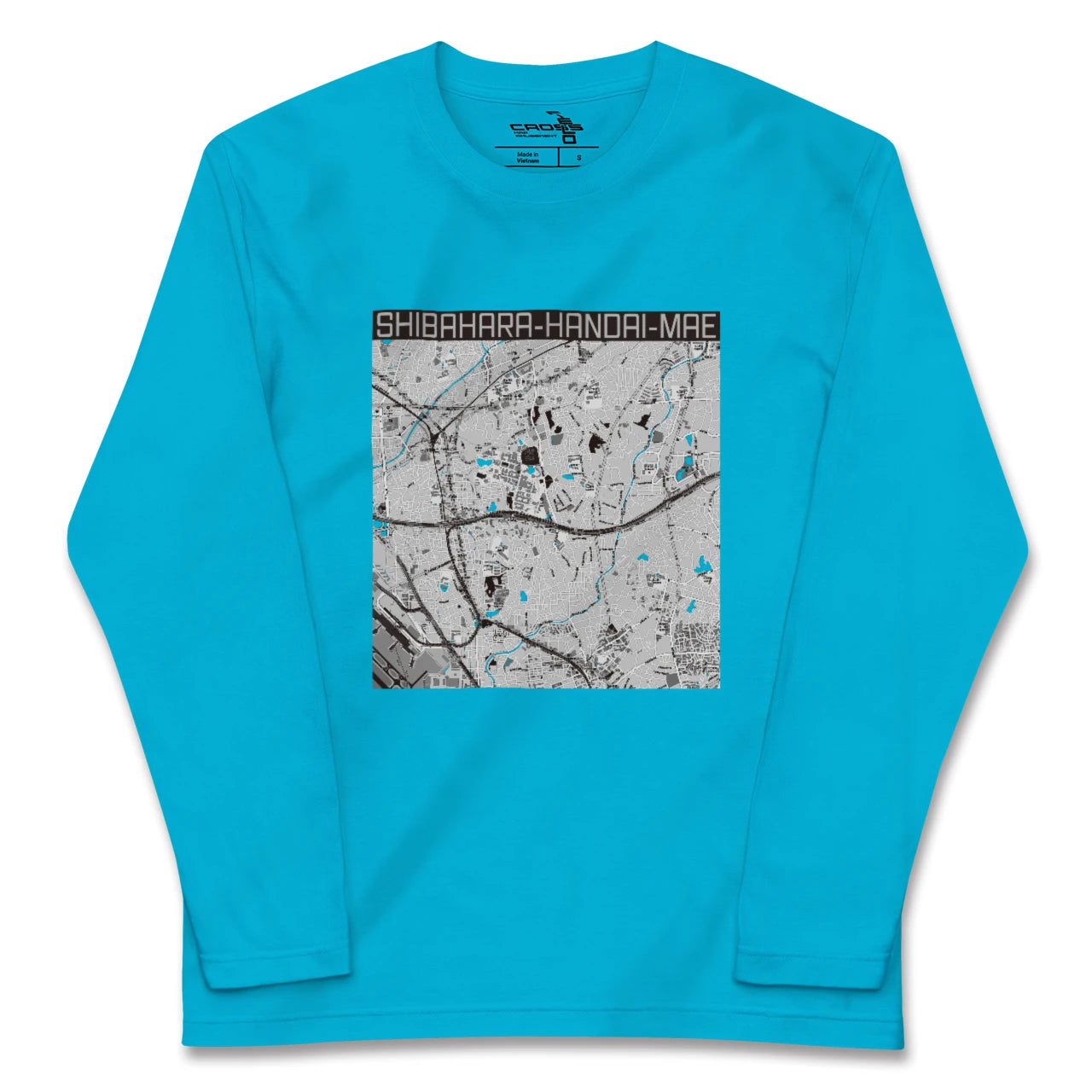 【柴原阪大前(大阪府)】地図柄ロングスリーブTシャツ