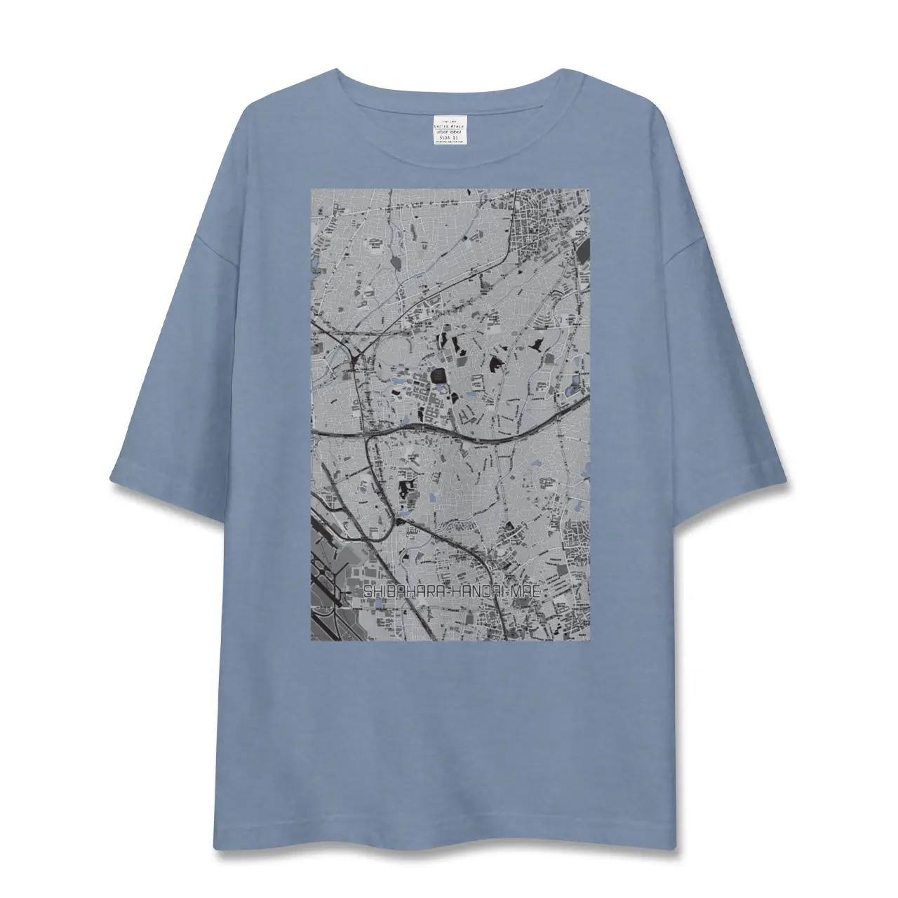 【柴原阪大前(大阪府)】地図柄ビッグシルエットTシャツ