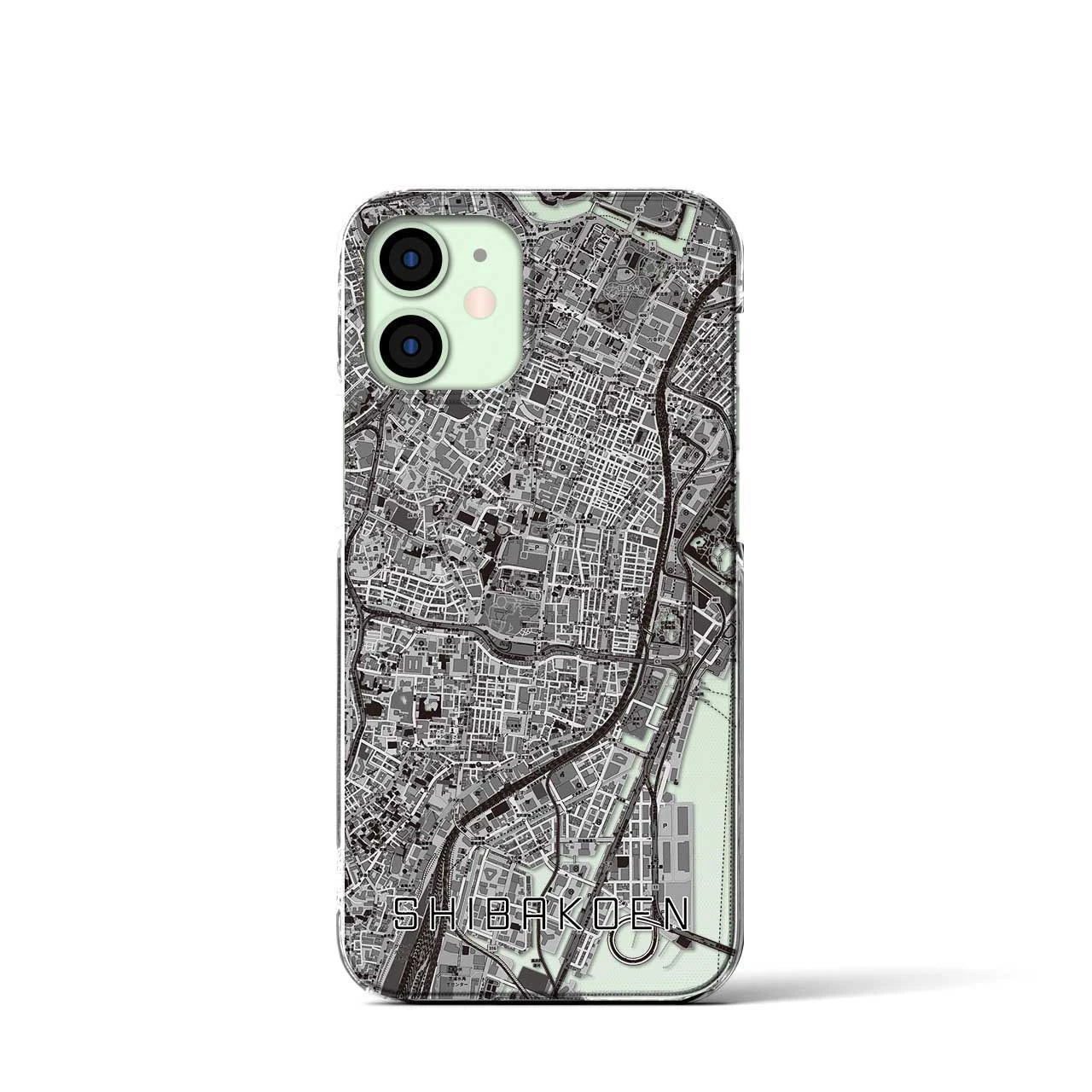 【芝公園(東京都)】地図柄iPhoneケース(クリアタイプ)