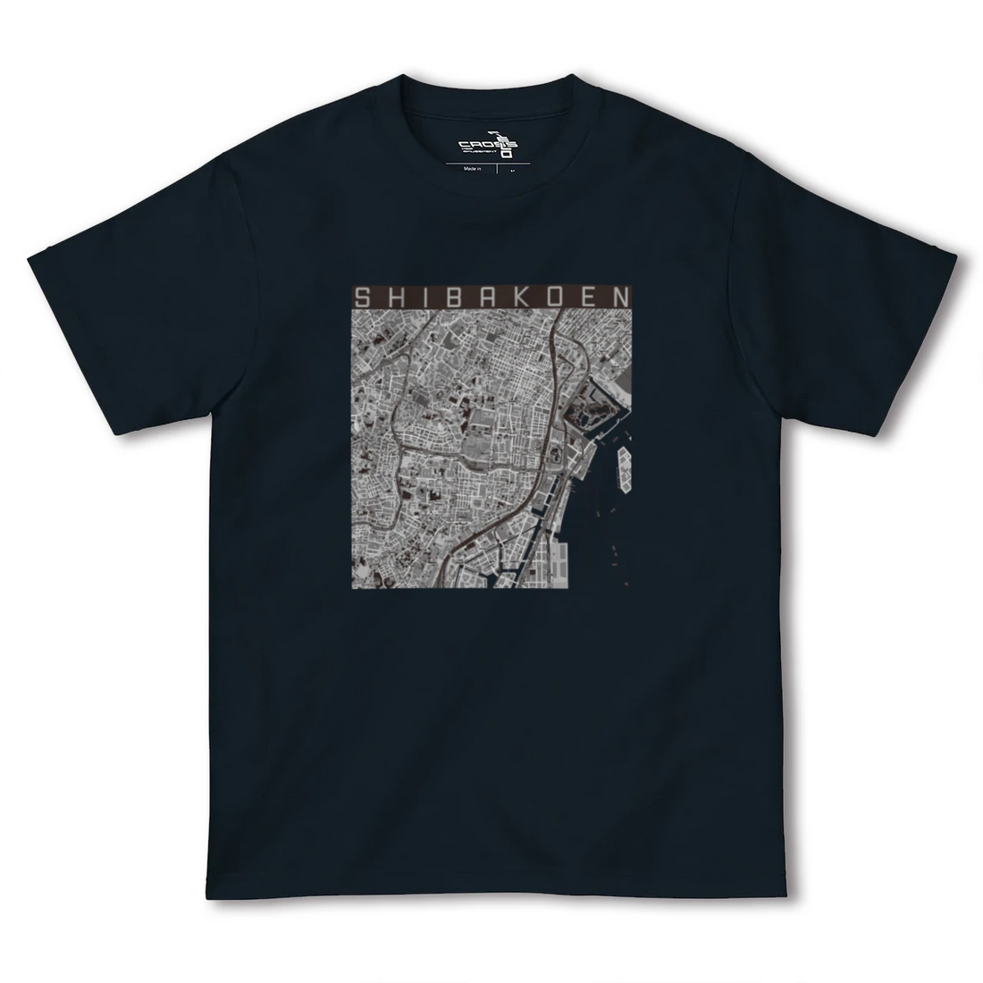 【芝公園(東京都)】地図柄ヘビーウェイトTシャツ