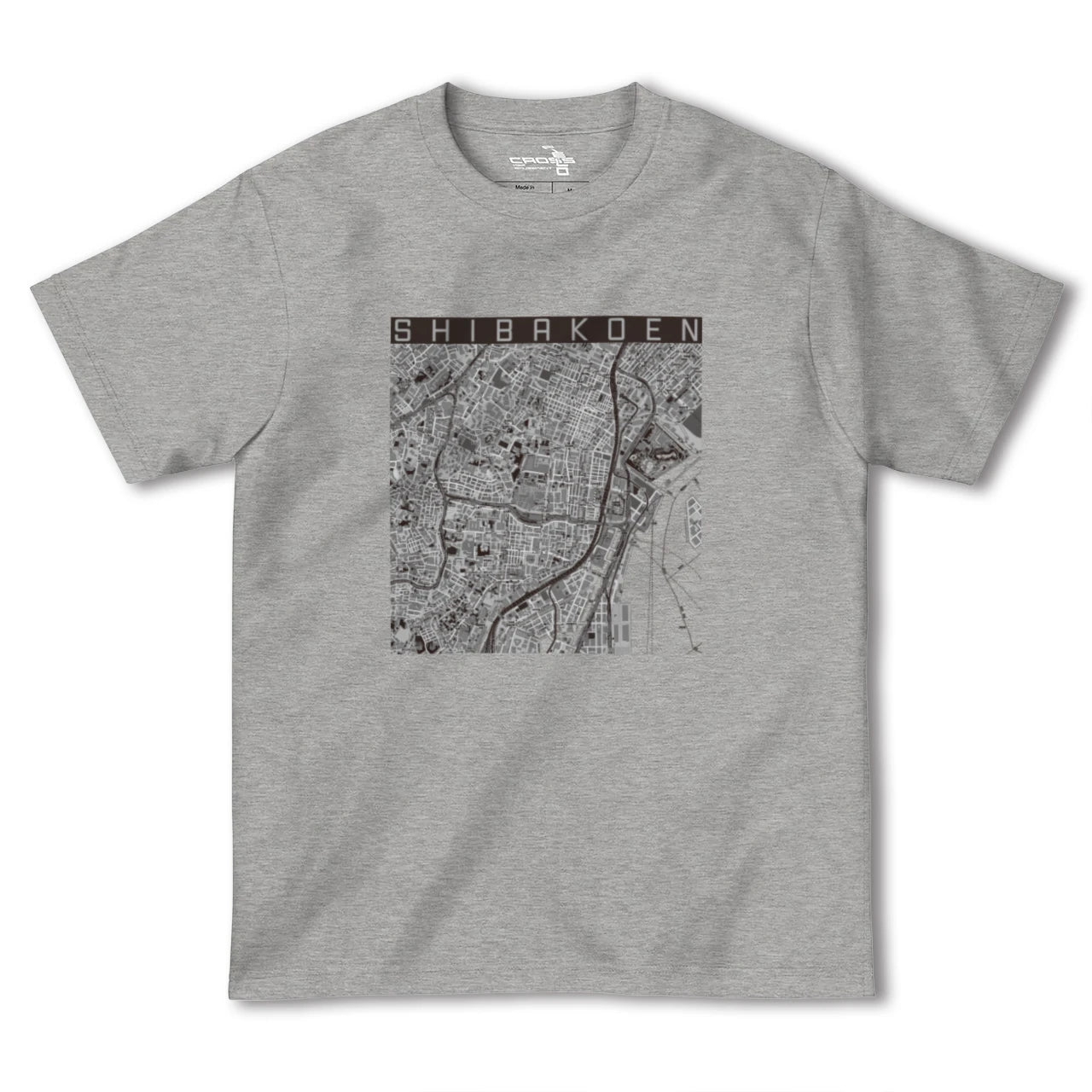 【芝公園(東京都)】地図柄ヘビーウェイトTシャツ