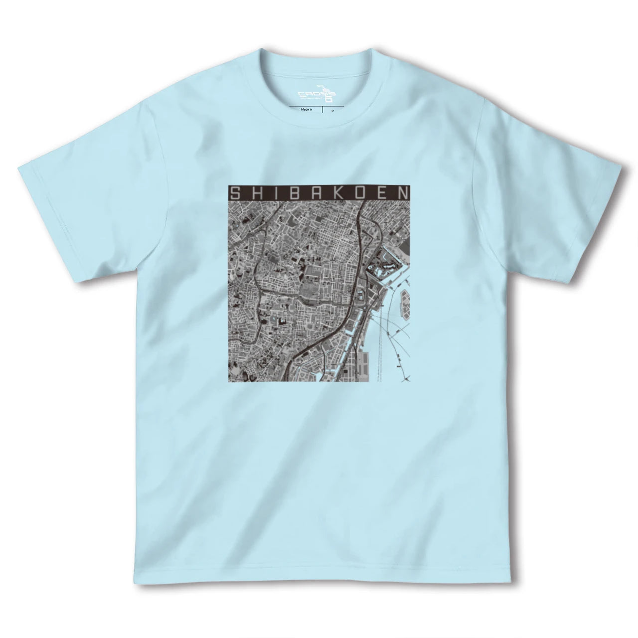 【芝公園(東京都)】地図柄ヘビーウェイトTシャツ