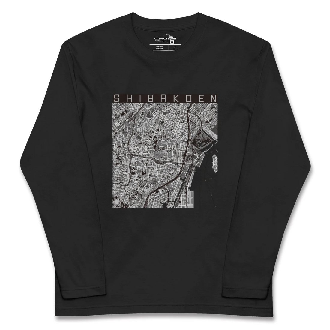 【芝公園(東京都)】地図柄ロングスリーブTシャツ