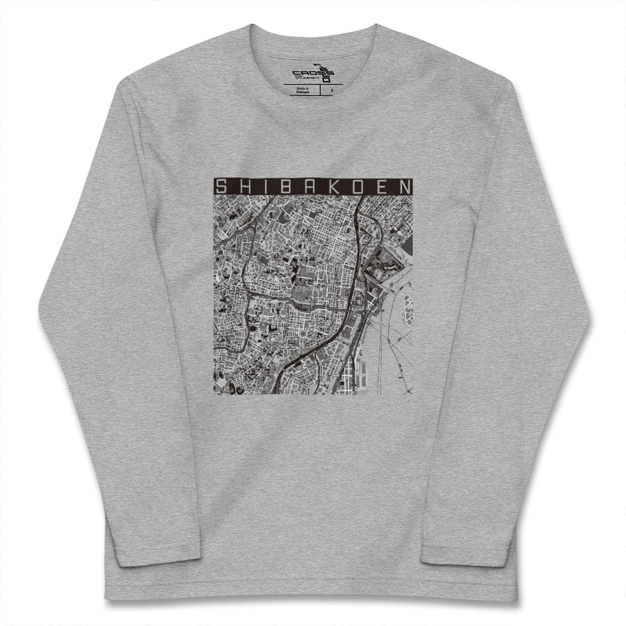 【芝公園(東京都)】地図柄ロングスリーブTシャツ