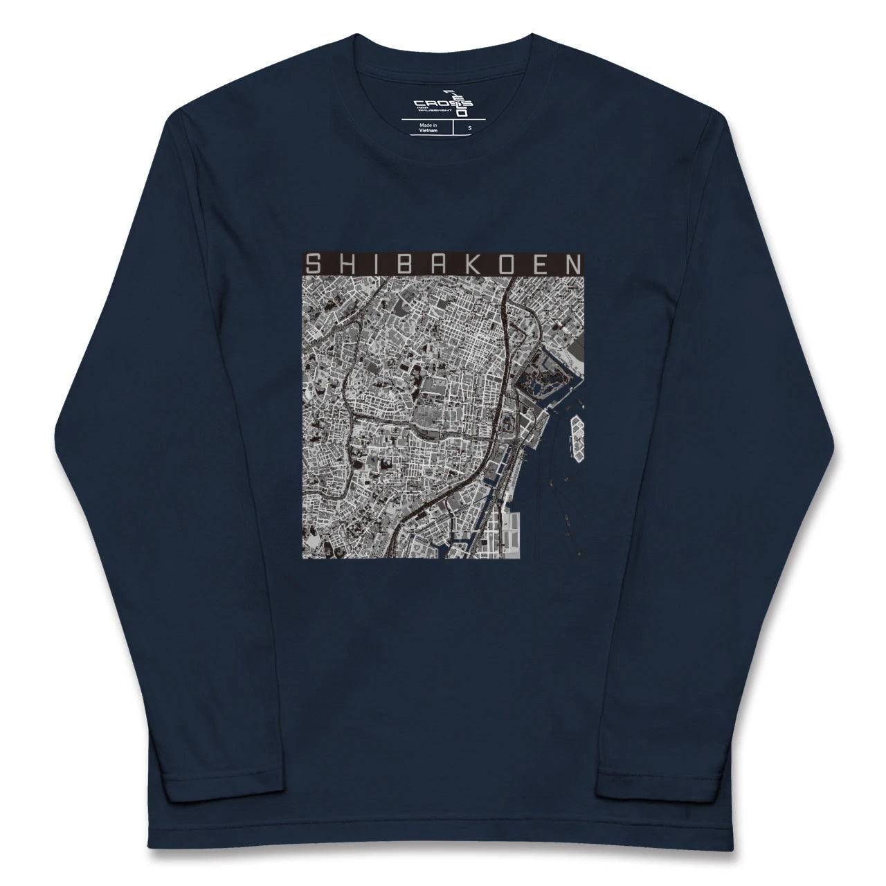 【芝公園(東京都)】地図柄ロングスリーブTシャツ