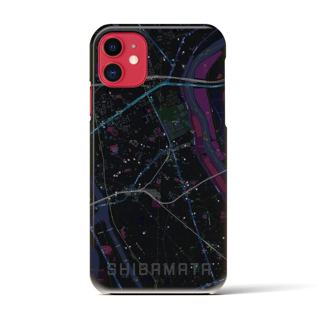 【柴又(東京都)】地図柄iPhoneケース(バックカバータイプ)