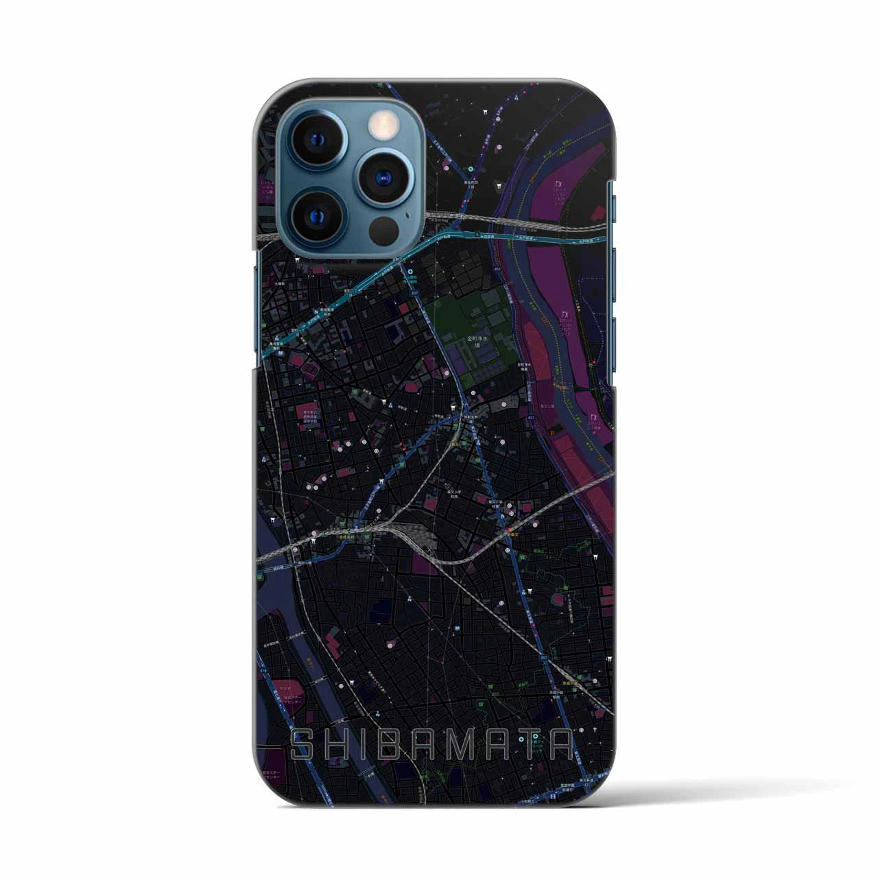 【柴又(東京都)】地図柄iPhoneケース(バックカバータイプ)