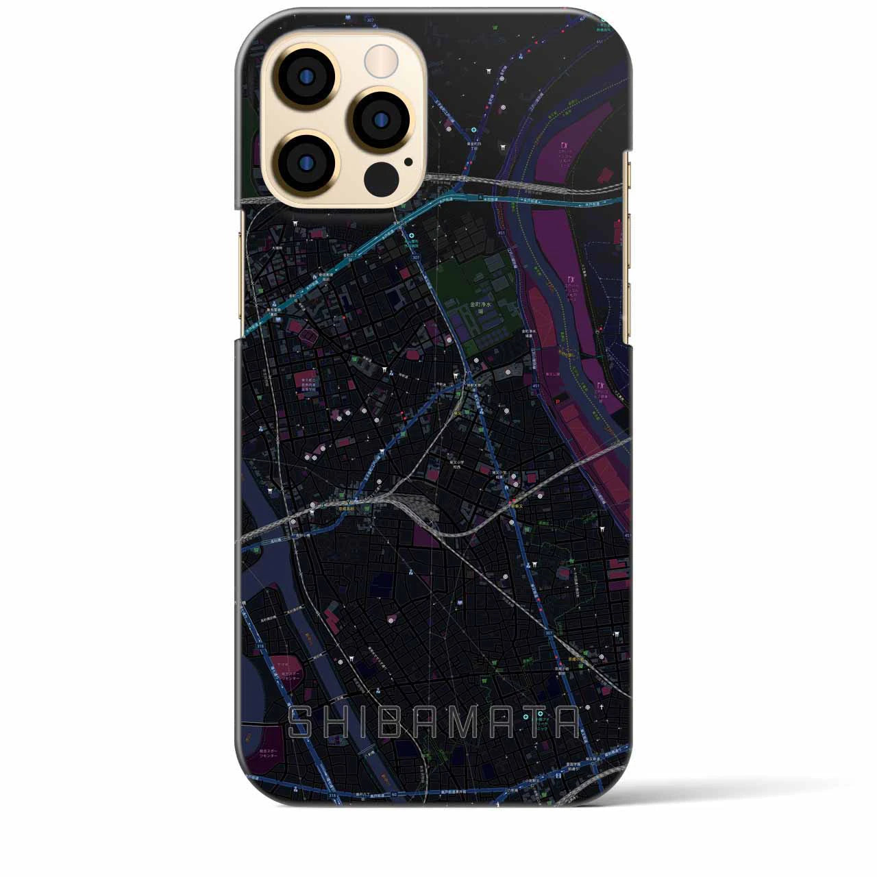 【柴又(東京都)】地図柄iPhoneケース(バックカバータイプ)