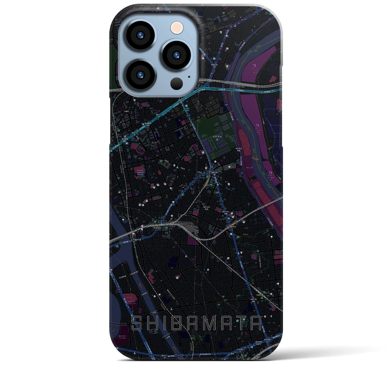 【柴又(東京都)】地図柄iPhoneケース(バックカバータイプ)