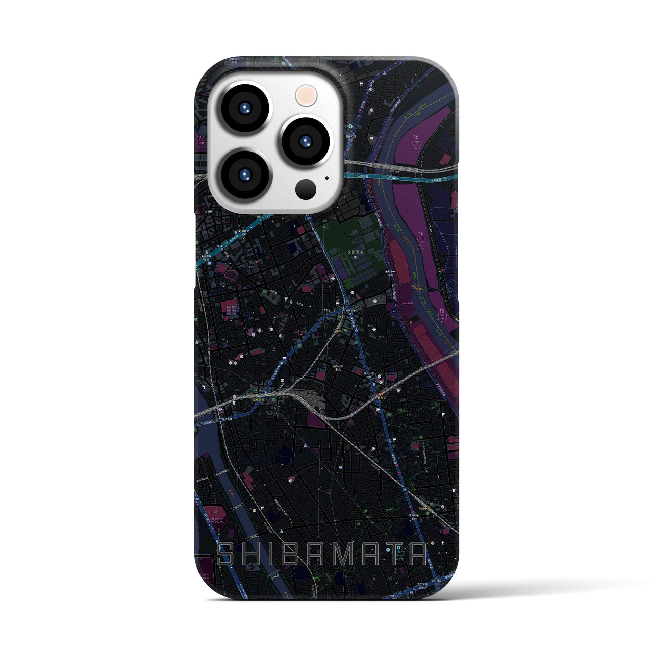 【柴又(東京都)】地図柄iPhoneケース(バックカバータイプ)
