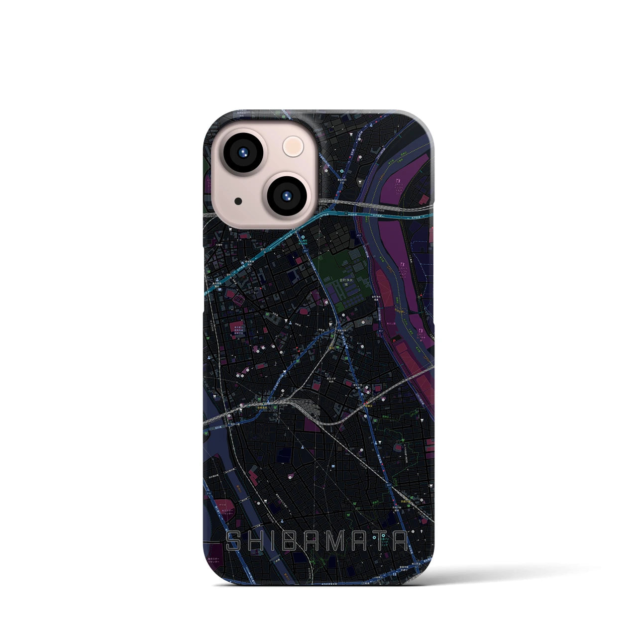 【柴又(東京都)】地図柄iPhoneケース(バックカバータイプ)