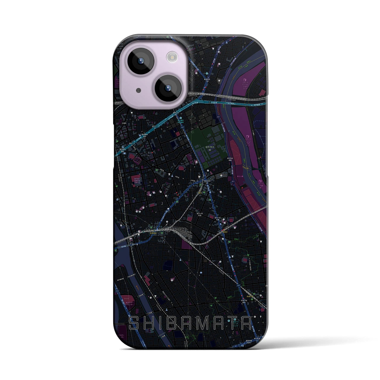 【柴又(東京都)】地図柄iPhoneケース(バックカバータイプ)