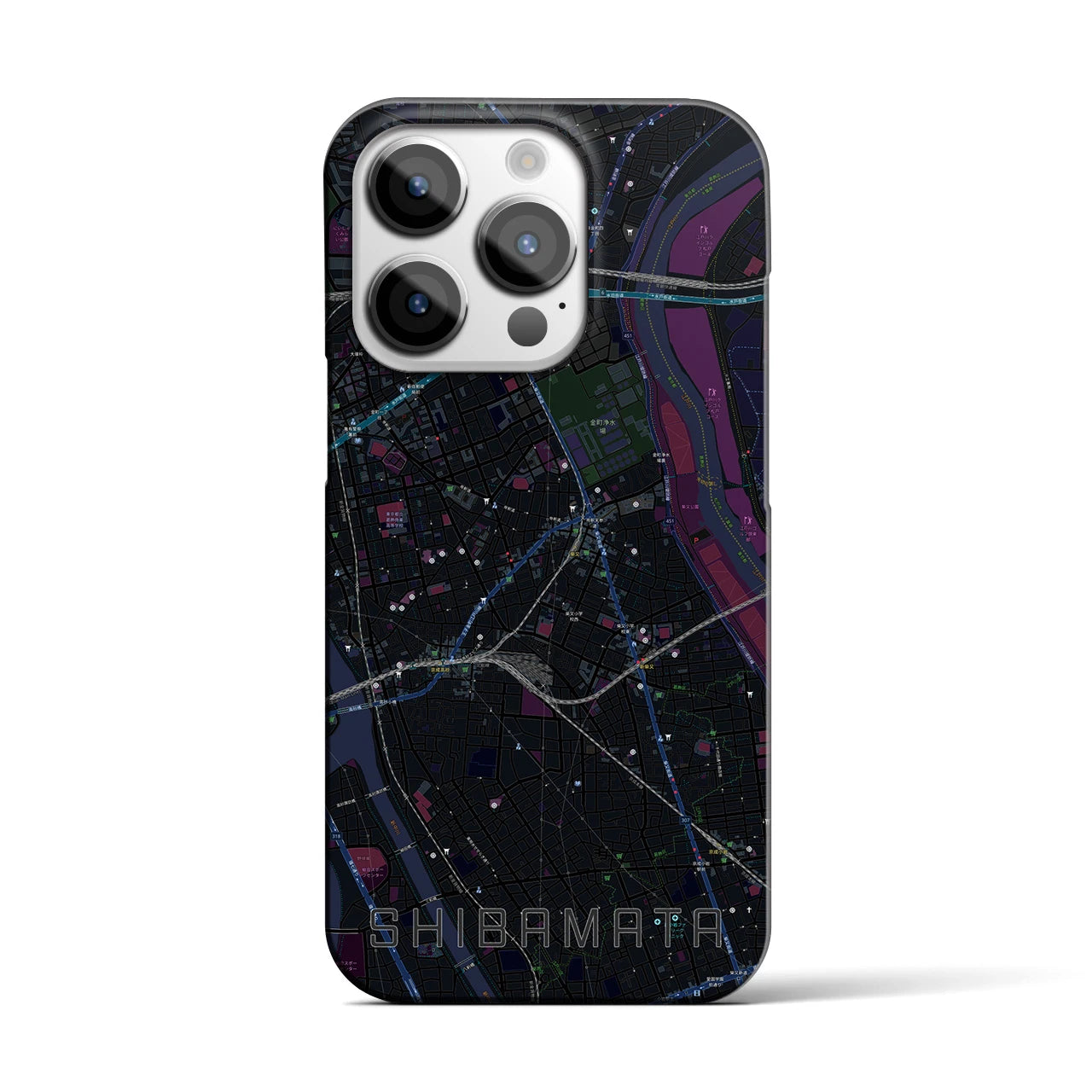 【柴又(東京都)】地図柄iPhoneケース(バックカバータイプ)