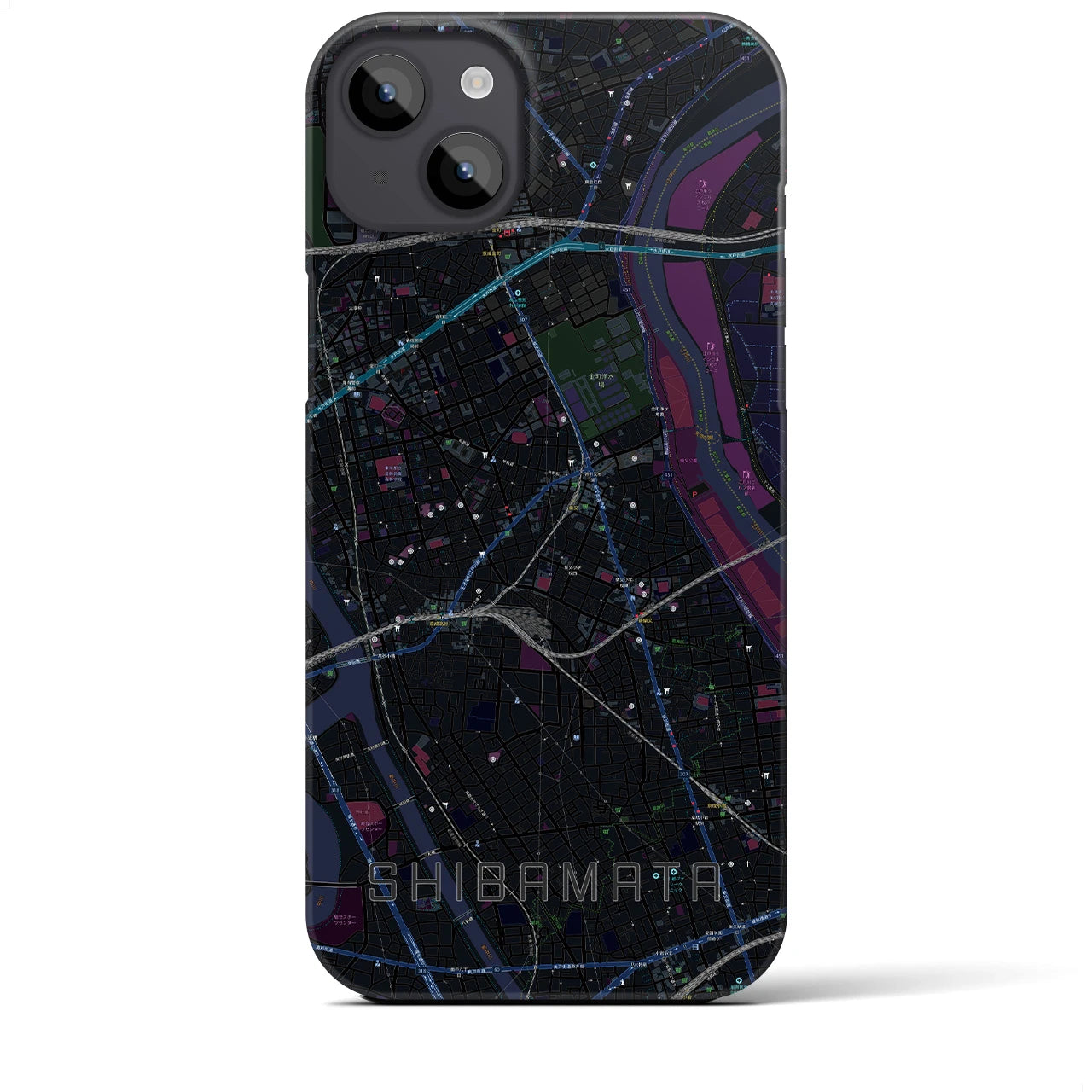 【柴又(東京都)】地図柄iPhoneケース(バックカバータイプ)
