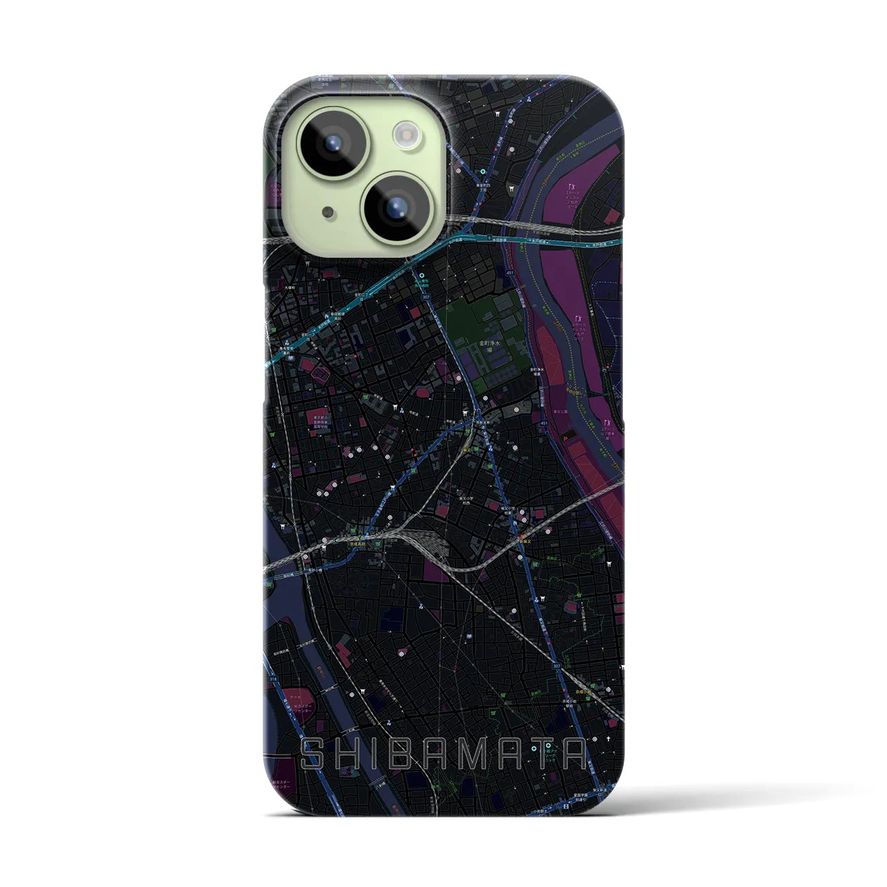 【柴又(東京都)】地図柄iPhoneケース(バックカバータイプ)