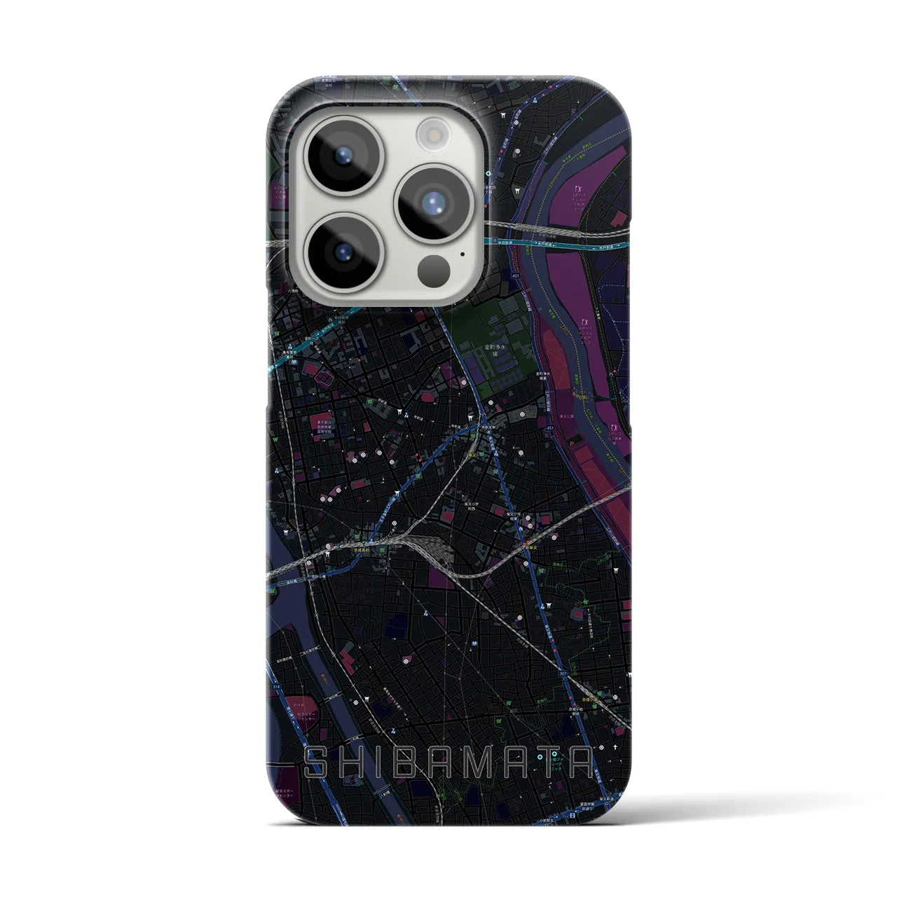 【柴又(東京都)】地図柄iPhoneケース(バックカバータイプ)