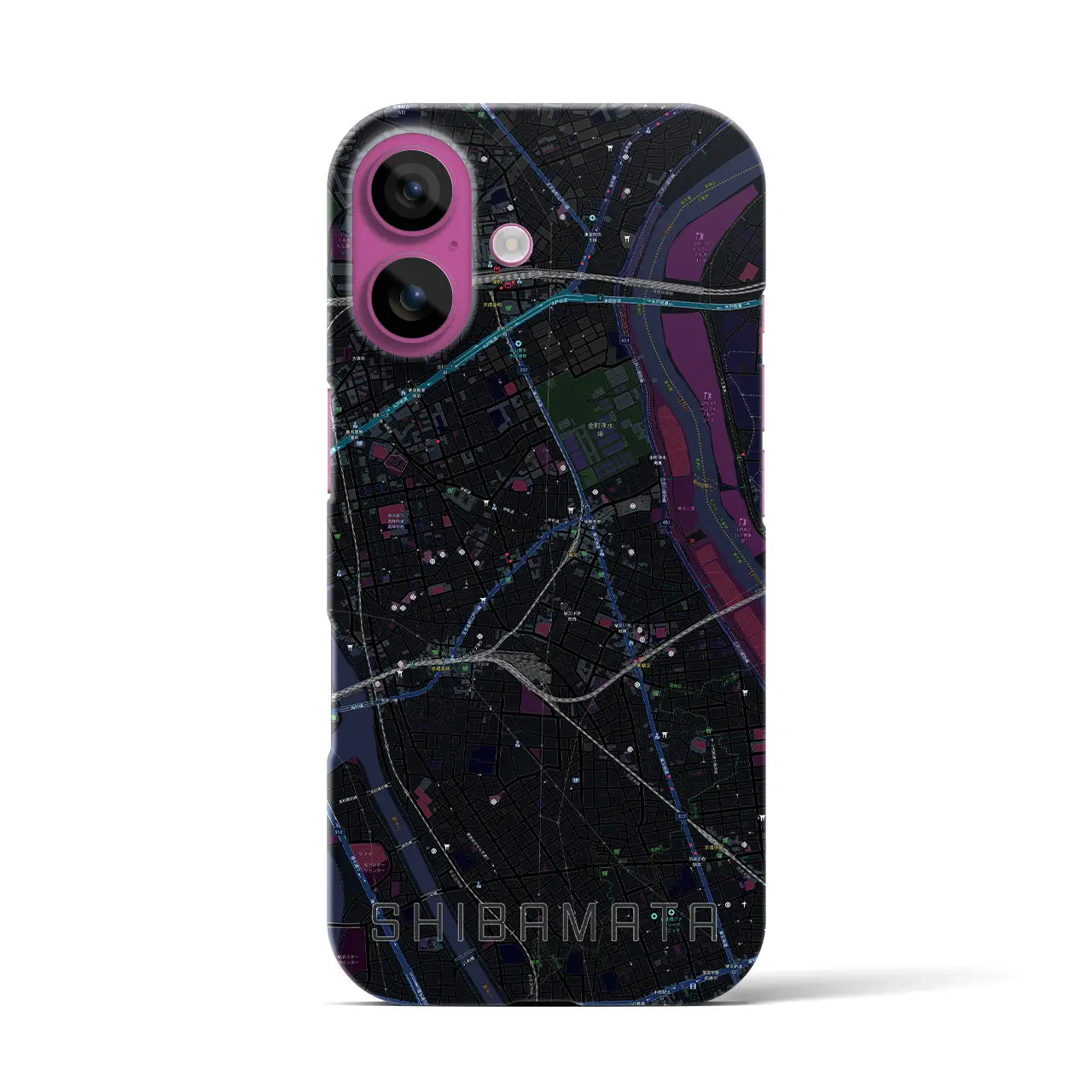【柴又(東京都)】地図柄iPhoneケース(バックカバータイプ)