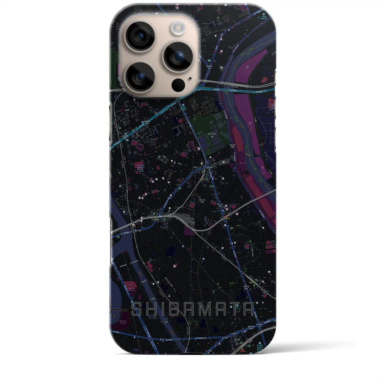 【柴又(東京都)】地図柄iPhoneケース(バックカバータイプ)