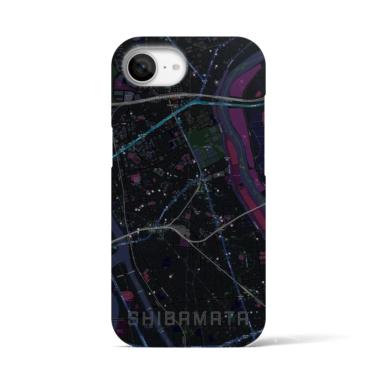 【柴又(東京都)】地図柄iPhoneケース(バックカバータイプ)