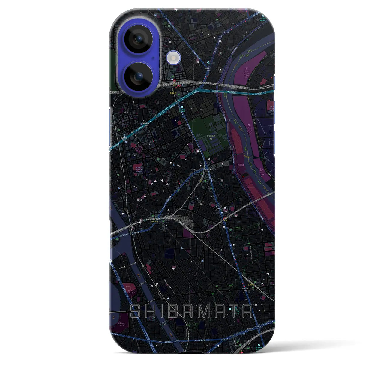 【柴又(東京都)】地図柄iPhoneケース(バックカバータイプ)