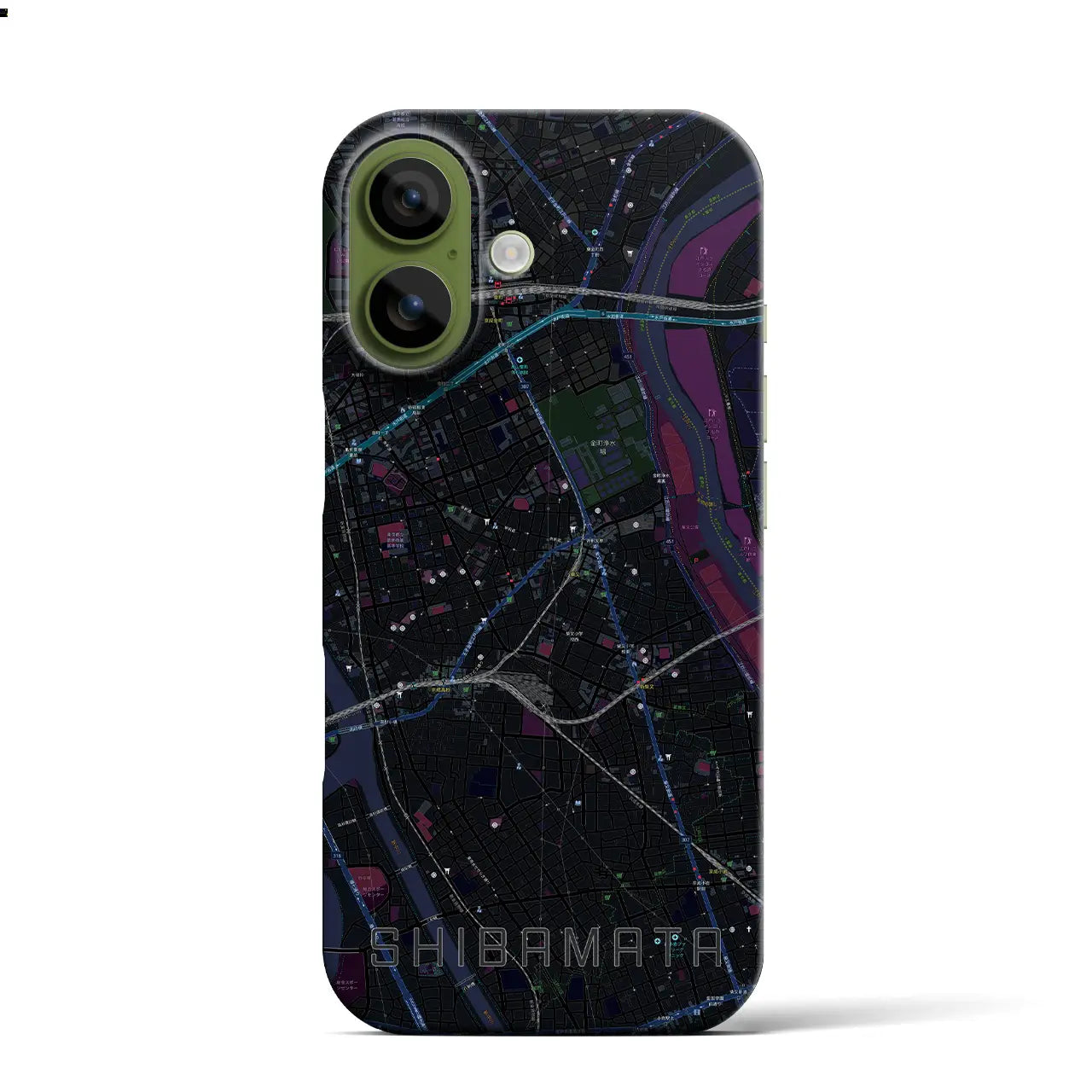 【柴又(東京都)】地図柄iPhoneケース(バックカバータイプ)