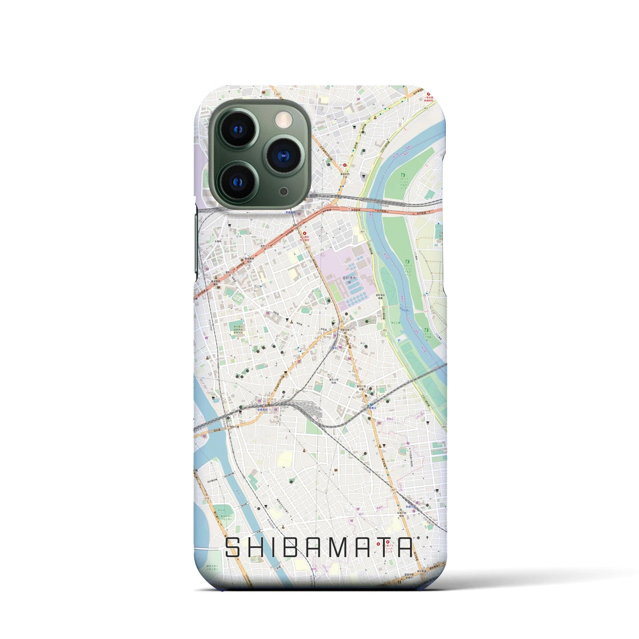 【柴又(東京都)】地図柄iPhoneケース(バックカバータイプ)