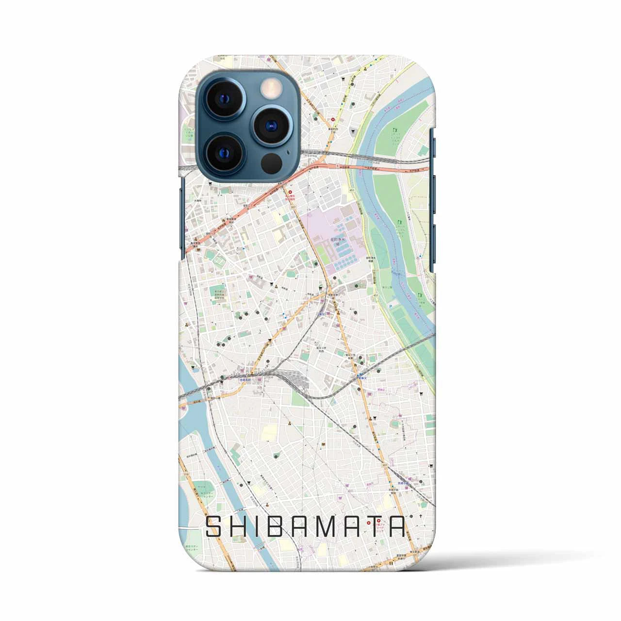 【柴又(東京都)】地図柄iPhoneケース(バックカバータイプ)