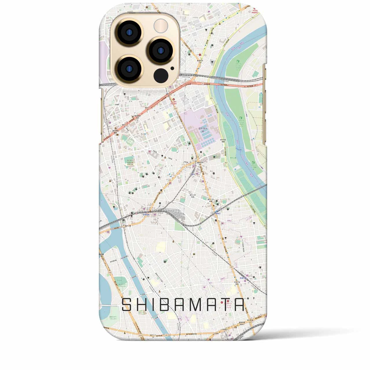 【柴又(東京都)】地図柄iPhoneケース(バックカバータイプ)