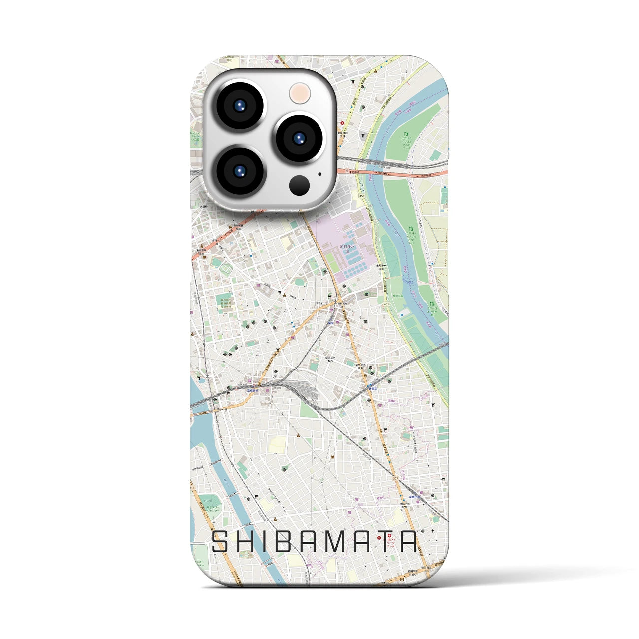 【柴又(東京都)】地図柄iPhoneケース(バックカバータイプ)