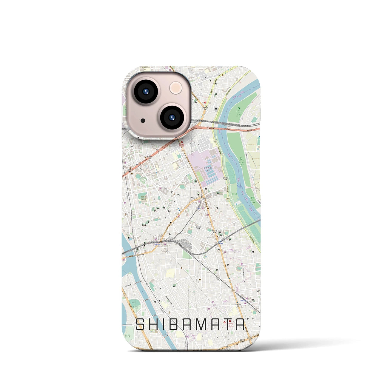 【柴又(東京都)】地図柄iPhoneケース(バックカバータイプ)